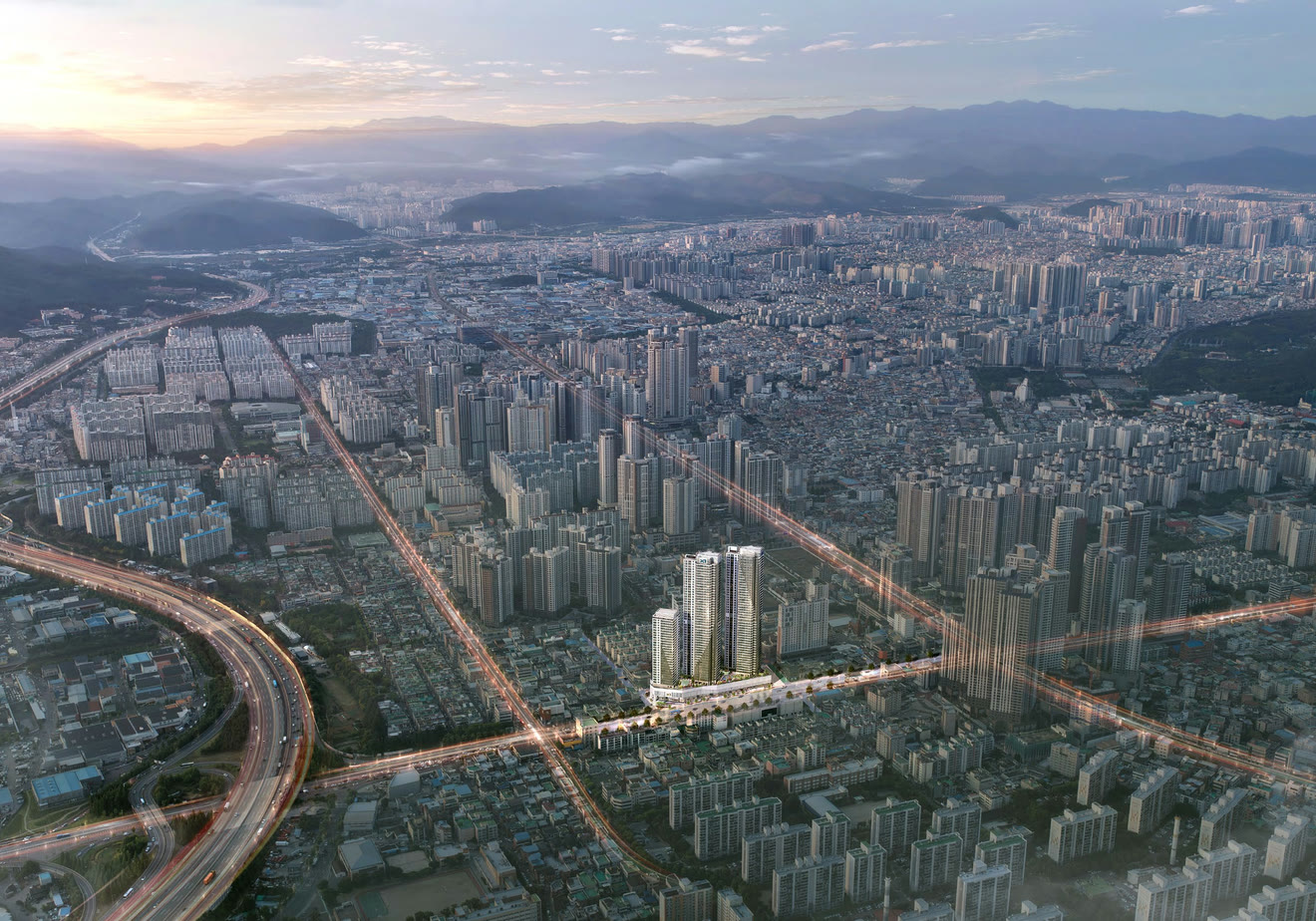 달서자이 제니크 오피스텔 광역 조감도 CG
